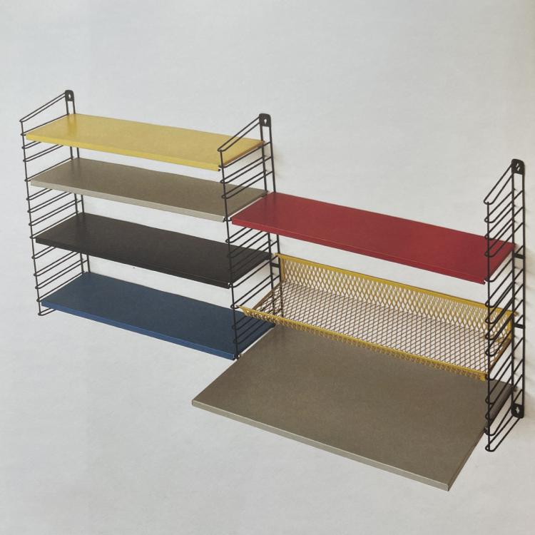 Hauptbild zu Objekt, H&auml;ngeregal mit Schreibpult, 1960er Jahre, Tomado, Niederlande, 169C 669