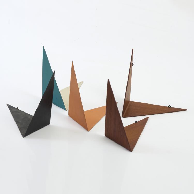 Hauptbild zu Objekt, Five 'Butterfly' shelves, c. 1960, Poul Cadovius, Cado, Kopenhagen, 170B 419