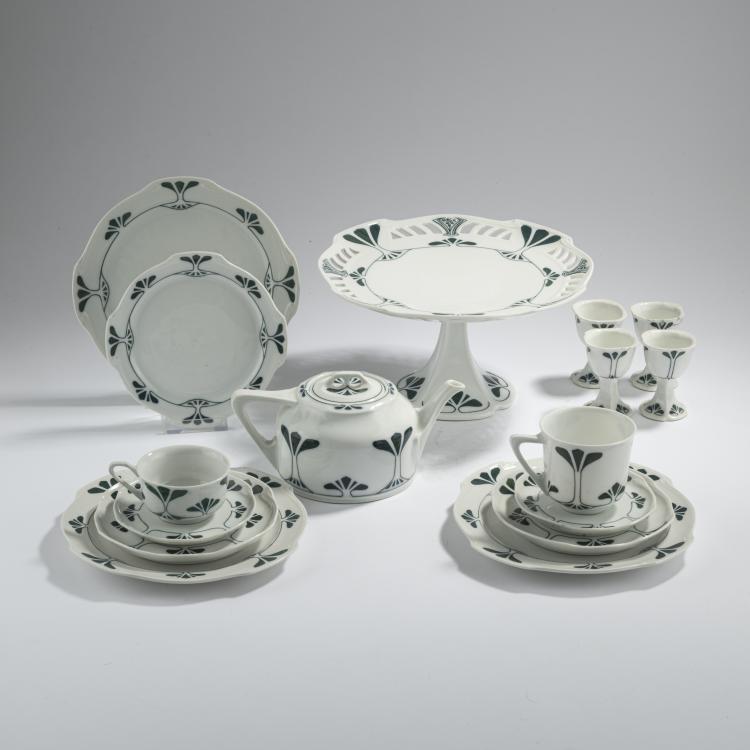 Bild 1 zu Objekt, Breakfast service 'Curly Shape' - Agnes', 1903, Therese Trethan, Selle, Ferdinand, Burgau, 168B 491