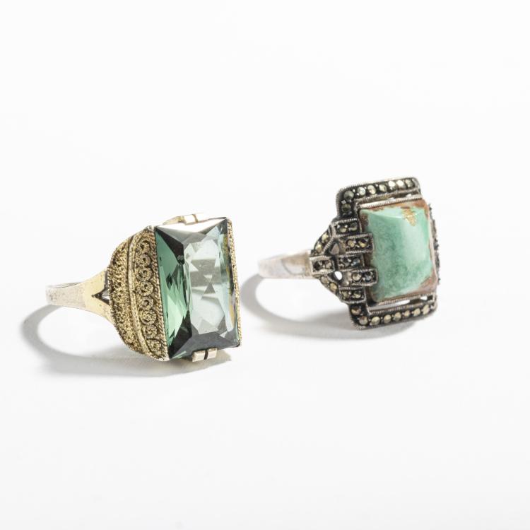 Hauptbild zu Objekt, Zwei Ringe, um 1930, 1932, Fahrner, Theodor, Pforzheim, 168B 442