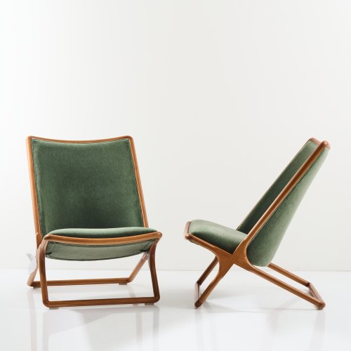 Two 'Scissor Chair' lounge chairs, 1960s