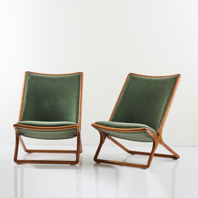 Bild 5 zu Objekt, Two 'Scissor Chair' lounge chairs, 1960s, Ward Bennett, Miller, Herman, Zeeland, 170B 367