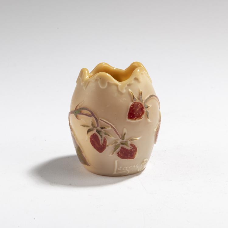 Bild 1 zu Objekt, Egg-shaped 'Raspberries' vase, 1900-14, Legras & Cie., Saint-Denis, 171A 178