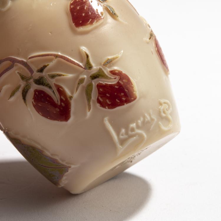 Bild 3 zu Objekt, Egg-shaped 'Raspberries' vase, 1900-14, Legras & Cie., Saint-Denis, 171A 178