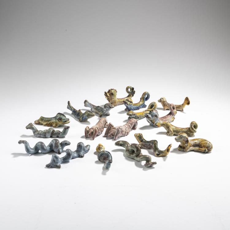 Hauptbild zu Objekt, 18 knife rests, 1880s, Emile Gall&eacute;, Gall&eacute;, Emile, Nancy, 171A 93