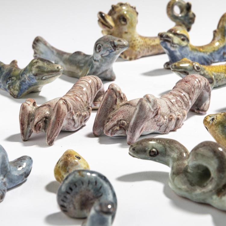 Bild 1 zu Objekt, 18 knife rests, 1880s, Emile Gall&eacute;, Gall&eacute;, Emile, Nancy, 171A 93