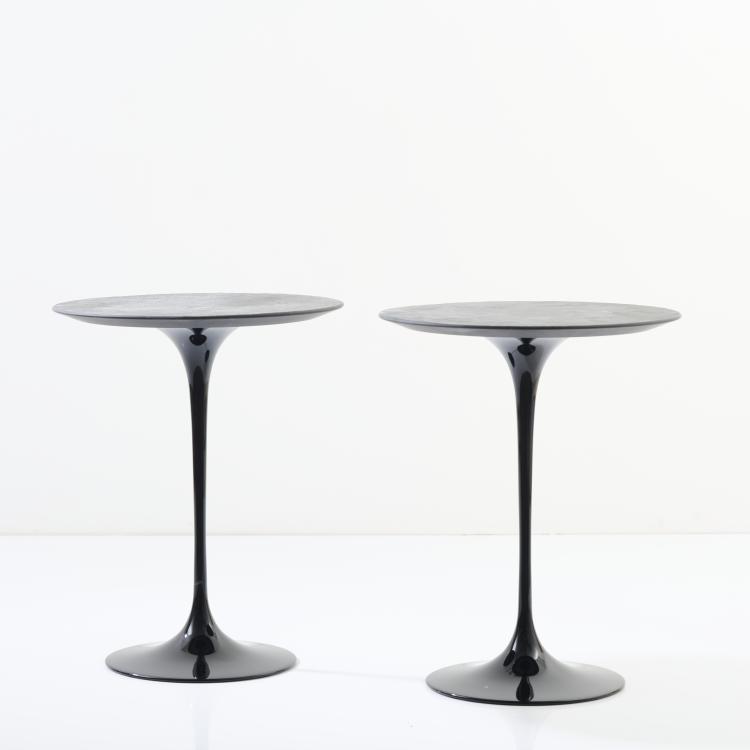 Hauptbild zu Objekt, Zwei Beistelltische 'Tulip' - '160 MC', 1957, Eero Saarinen, Knoll International, New York, 169C 604