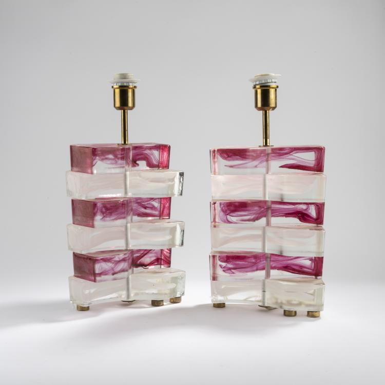 Hauptbild zu Objekt, Zwei Tischleuchten, 1960/70er Jahre, Poliarte, Verona (zugeschrieben/attributed), 169C 691