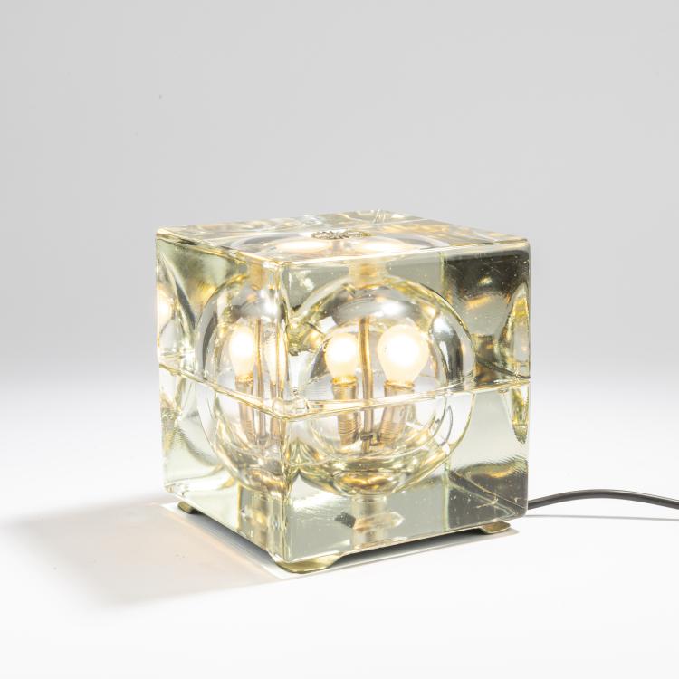 Hauptbild zu Objekt, Tischleuchte 'Cubosfera', 1968, Alessandro Mendini, Fidenza Vetraria, Italien, 169A 79