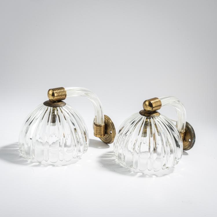 Hauptbild zu Objekt, Zwei Wandleuchten, 1940er Jahre, Italien, 169C 468