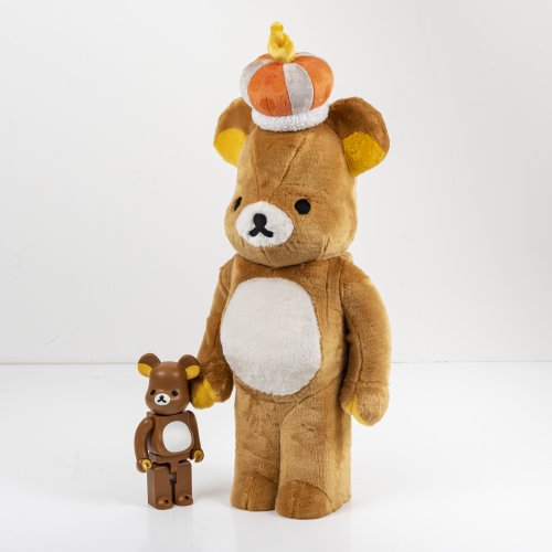 Set BE@RBRICK x Rilakkuma 400%, 2011 and BE@RBRICK x Rilakkuma Kigurumi (10th Anniversary Edition) 1000%, 2013