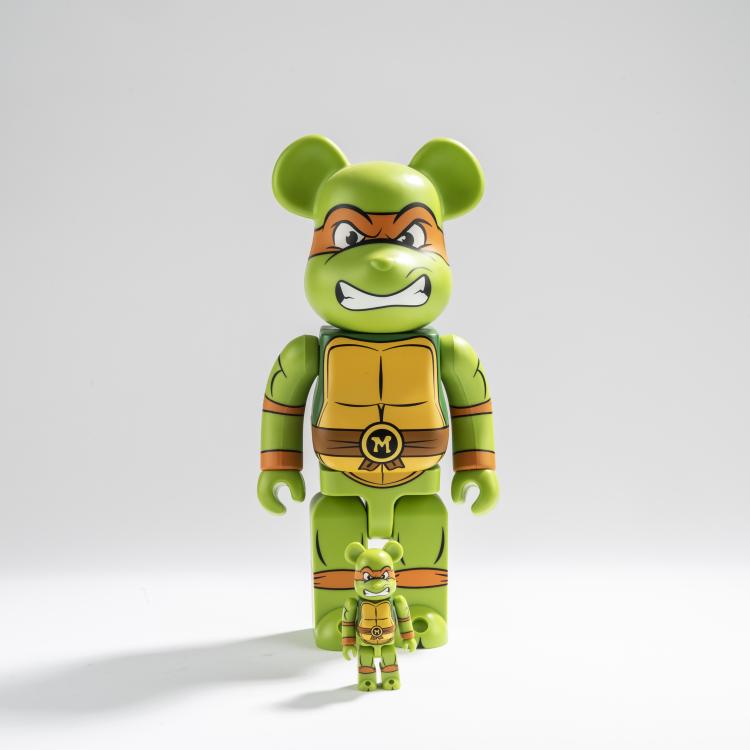 Hauptbild zu Objekt, Set BE@RBRICK x Donatello (Teenage Mutant Ninja Turtles) 400% und Donatello (Teenage Mutant Ninja Turtles) 100%, 2017, MEDICOM TOY, 169E 1073