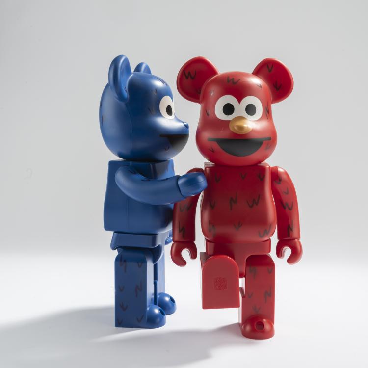 Bild 1 zu Objekt, Set BE@RBRICK x Sesame Street Elmo Red 400% und Cookie Monster Blue 400%, 2016, MEDICOM TOY, 169E 1079