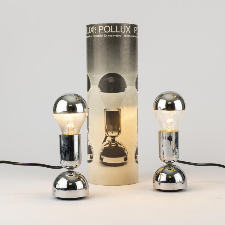 Bild 1 zu Objekt, Zwei Tisch-/Wandleuchten 'Pollux', 1967, Ingo Maurer, Design M, Maurer, Ingo, M&uuml;nchen, 169A 19