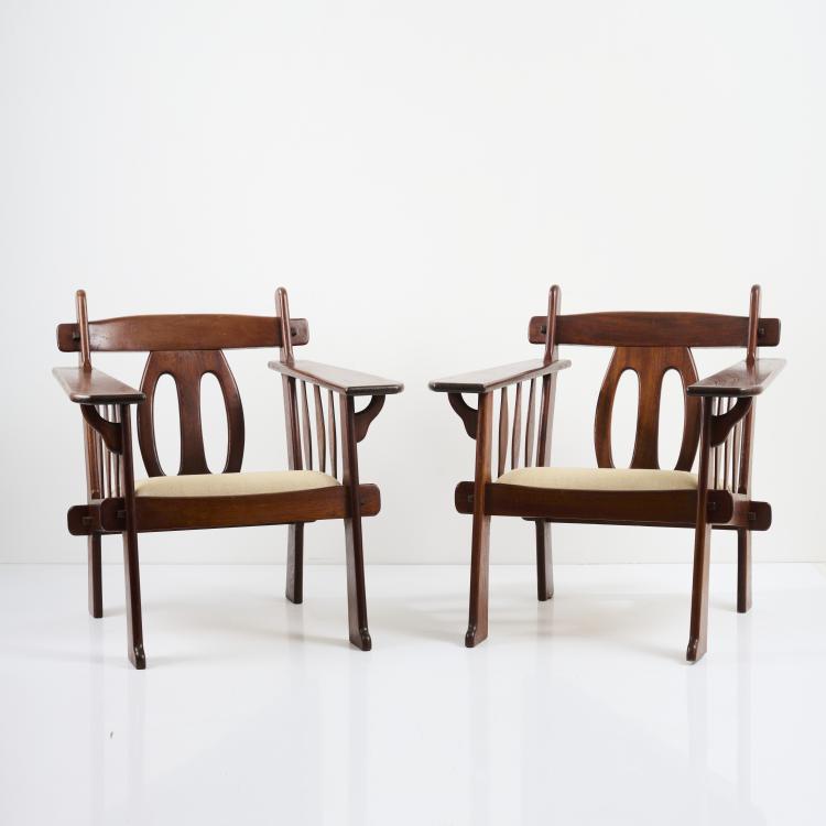 Hauptbild zu Objekt, Two 'Colonial' armchairs, 1930s, Frankreich, 170B 479