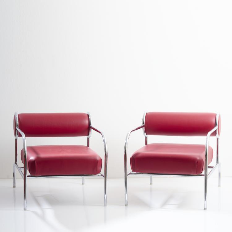 Hauptbild zu Objekt, Zwei Armlehnsessel 'Sofa with arms', 1982, Shiro Kuramata, Cappellini, Mailand, 169A 167