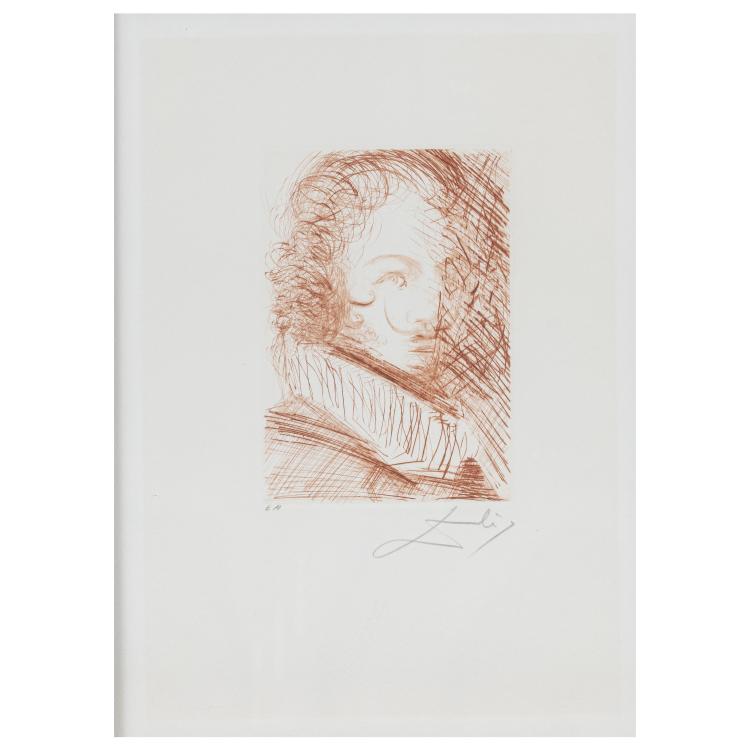 Bild 2 zu Objekt, 'Self-Portrait' and 'Rembrandt' (from the series 'Quinze Gravures'), each 1968, Salvador Dal&iacute;, 169E 958