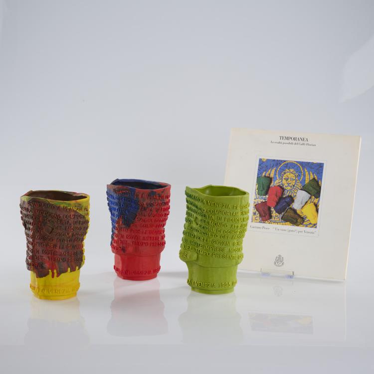 Bild 2 zu Objekt, Drei Bechervasen 'Cafe Florian', 1995, Gaetano Pesce, Domus, Mailand, 169B 402