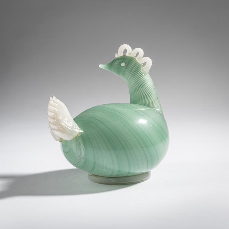 Bild 2 zu Objekt, 'Mezza filigrana' hen, c. 1933, Tomaso Buzzi, Venini & C., Murano, 170C 520