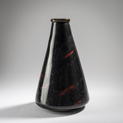 'A murrine nero e rosso' vase, c. 1932