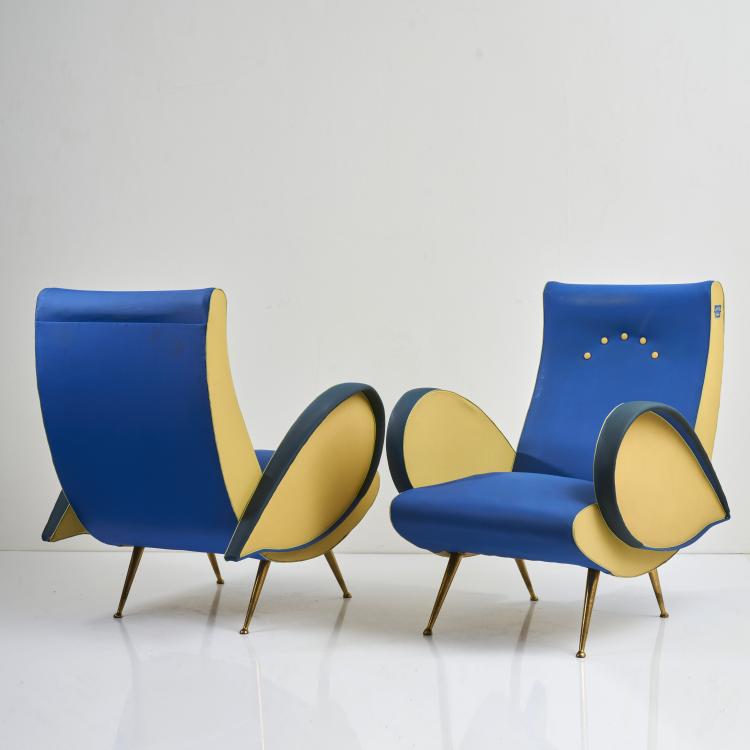 Bild 2 zu Objekt, Zwei Armlehnsessel 'Fully Flex', um 1955, Poltrone Fully Flex, Forli, 169C 593