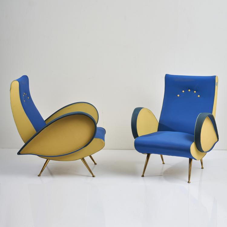 Bild 3 zu Objekt, Zwei Armlehnsessel 'Fully Flex', um 1955, Poltrone Fully Flex, Forli, 169C 593