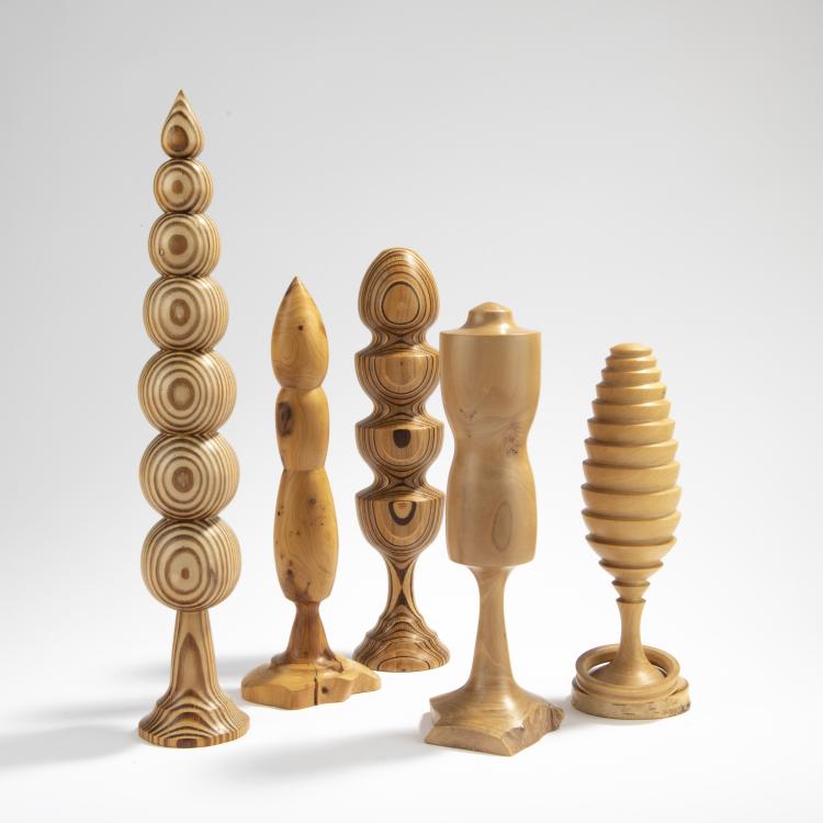 Hauptbild zu Objekt, F&uuml;nf Holzskulpturen, 1990er Jahre, Werner Schmidt, Schmidt, Werner, Kunstgerwerbeschule, M&uuml;nchen, 169C 553