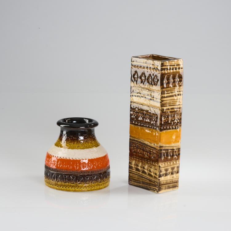 Bild 5 zu Objekt, Five vases and a plate from the 'Rimini blu' series, 1950s, Aldo Londi, Bitossi, Montelupo, 169B 207