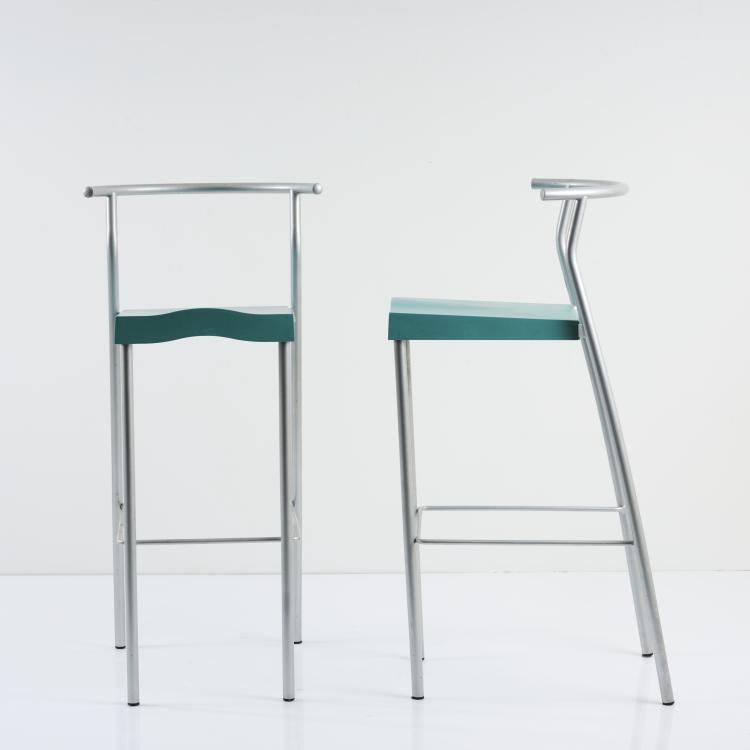 Bild 1 zu Objekt, 2 'Dr. Glob' bar stools, 1990, Philippe Starck, Kartell, Noviglio, 169A 144