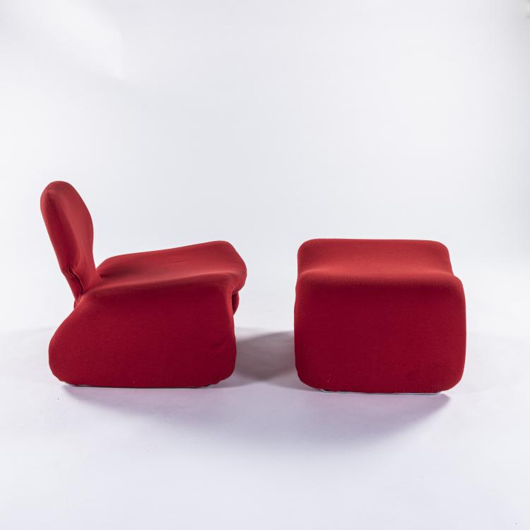 Bild 1 zu Objekt, Sessel mit Ottoman 'Djinn', 1965, Olivier Mourgue, Airborne International, Montreuil-sous-Bois, 169C 677