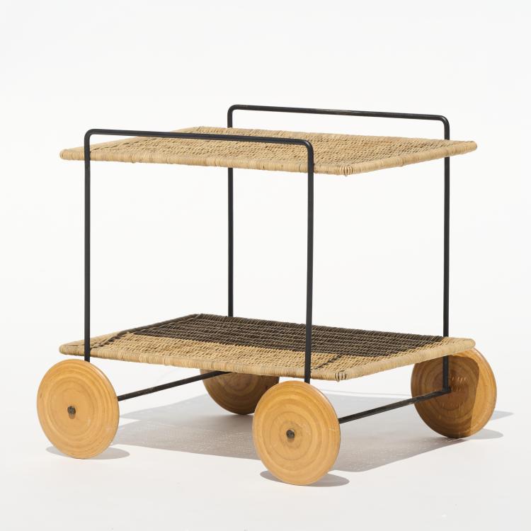 Hauptbild zu Objekt, Serving cart, 1953, Carl Aub&ouml;ck, Werkst&auml;tte Karl Aub&ouml;ck, Wien, 170B 362