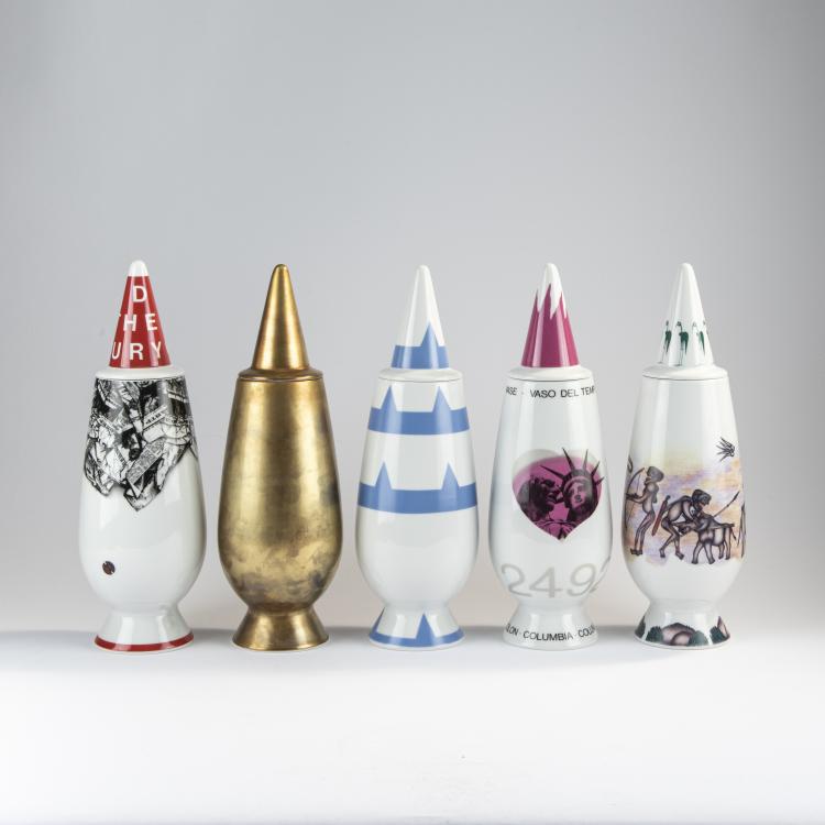 Bild 3 zu Objekt, 100 lidded vases from the 'Make Up 100%' series, 1992, Alessandro Mendini,Paola Navone,Ettore Sottsass,Philippe Starck, Alessi Tendentse, Mailand, 170A 282