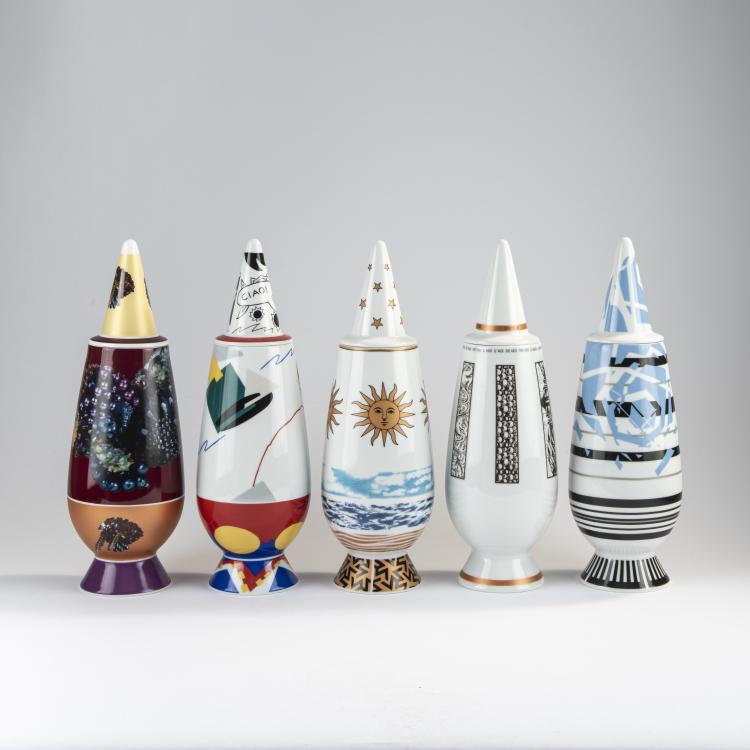 Bild 12 zu Objekt, 100 lidded vases from the 'Make Up 100%' series, 1992, Alessandro Mendini,Paola Navone,Ettore Sottsass,Philippe Starck, Alessi Tendentse, Mailand, 170A 282