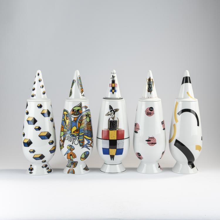 Bild 16 zu Objekt, 100 lidded vases from the 'Make Up 100%' series, 1992, Alessandro Mendini,Paola Navone,Ettore Sottsass,Philippe Starck, Alessi Tendentse, Mailand, 170A 282