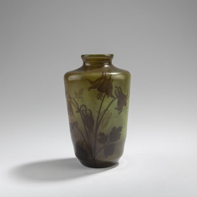 Hauptbild zu Objekt, Vase 'Ancholies', um 1898-1907, D&eacute;sir&eacute; Christian, Christian Fr&egrave;res et Fils, Meisenthal, 171A 14