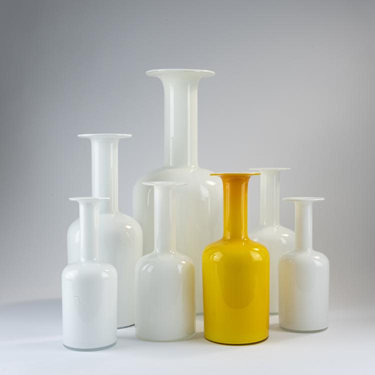 Hauptbild zu Objekt, Sieben Vasen, 1962, Otto Brauer, Holmegaard Glasvaerk, Kopenhagen, 170B 347