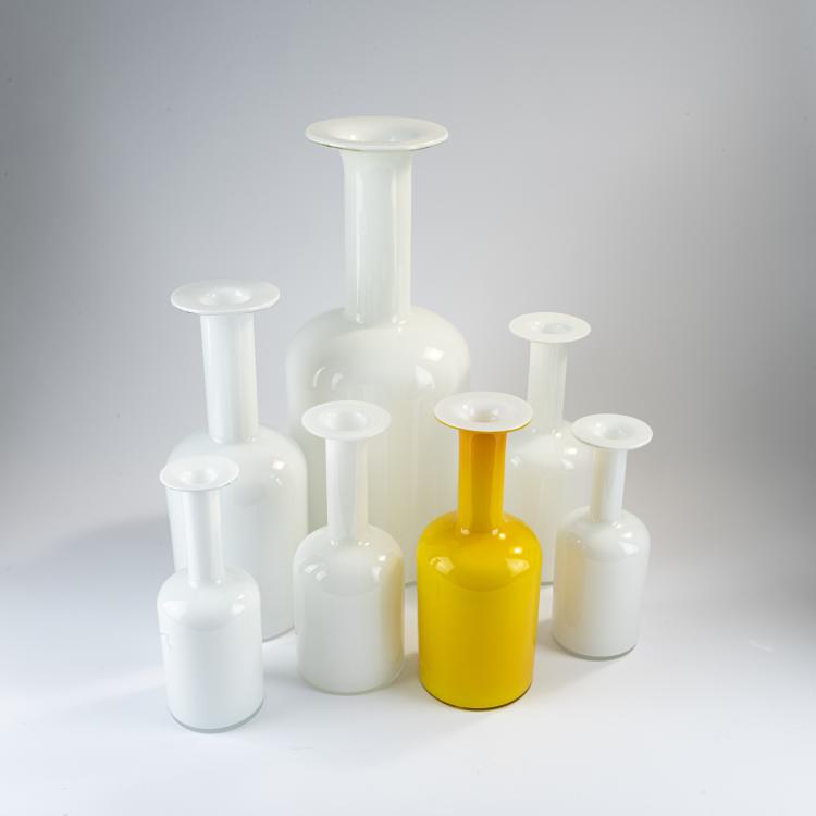 Bild 1 zu Objekt, Sieben Vasen, 1962, Otto Brauer, Holmegaard Glasvaerk, Kopenhagen, 170B 347