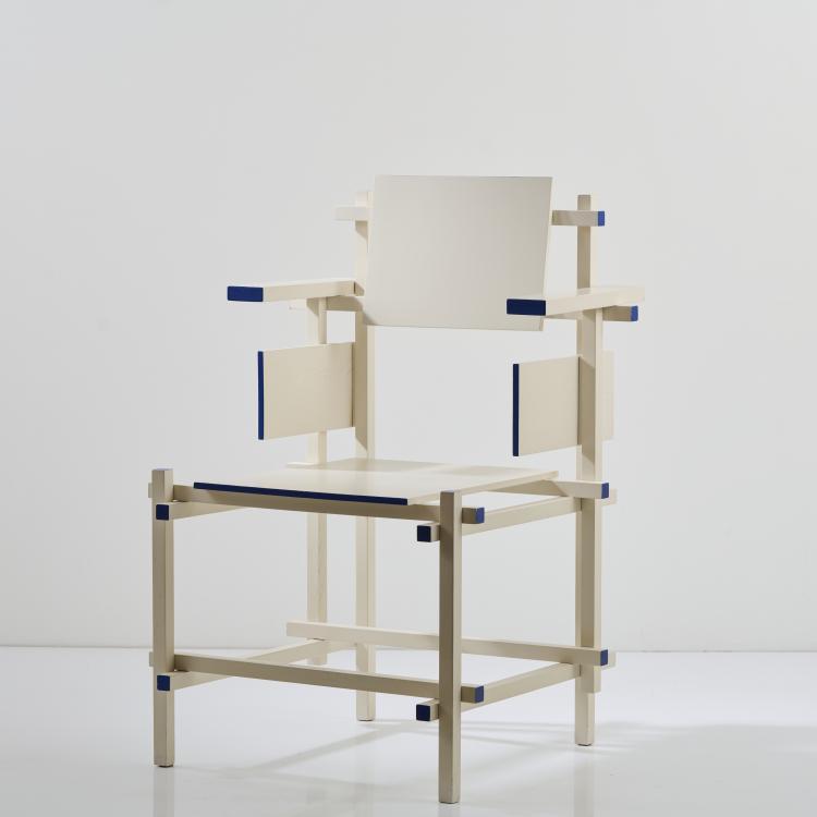 Bild 3 zu Objekt, Stuhl 'Hogestoel', um 1918, Gerrit Rietveld, Cassina, Mailand (zugeschrieben/attr.), 170B 442