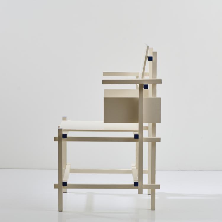 Bild 4 zu Objekt, Stuhl 'Hogestoel', um 1918, Gerrit Rietveld, Cassina, Mailand (zugeschrieben/attr.), 170B 442