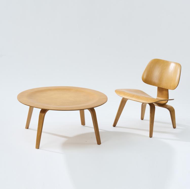 Hauptbild zu Objekt, Sessel 'LCW' und Tisch 'OTW', 1945/46, Charles Eames,Ray Eames, Vitra Design, Weil am Rhein; Miller, Hermann; Zeeland, 170B 355