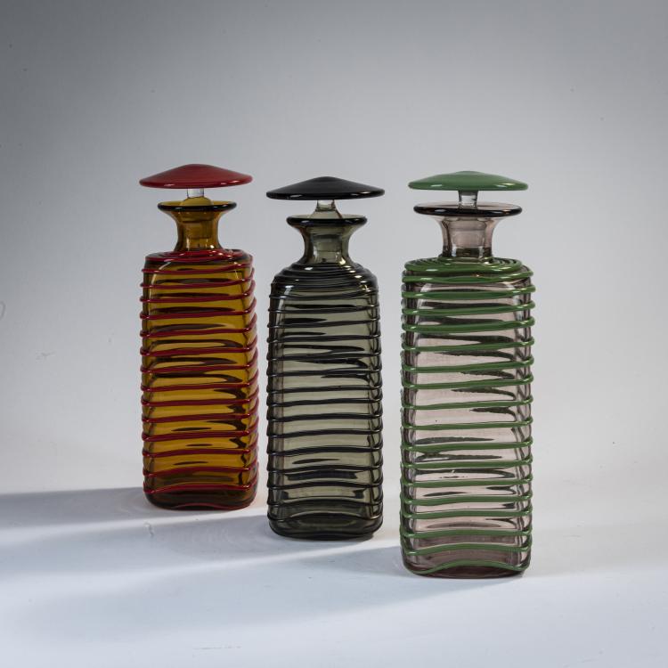 Hauptbild zu Objekt, Drei Flaschen mit Stopfen, 1959, Paolo Venini, Venini & C., Murano, 170C 578