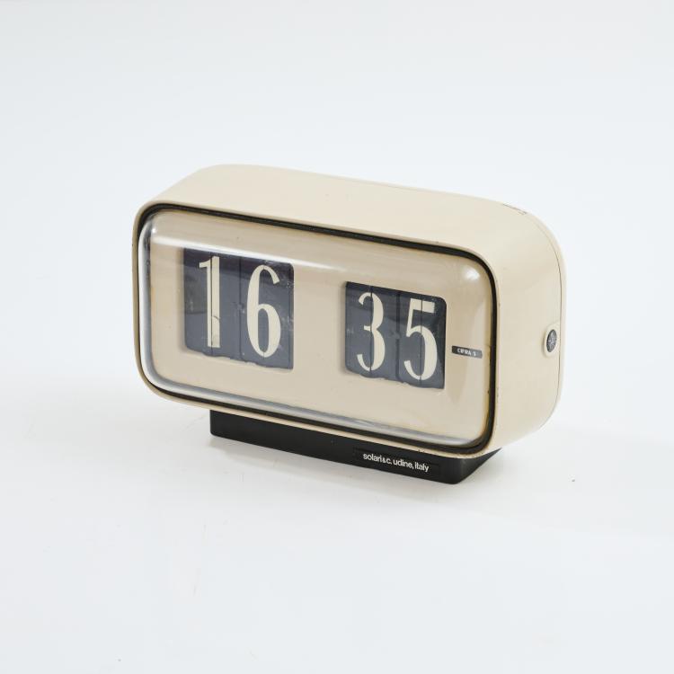 Hauptbild zu Objekt, 'Cifra 5' table clock, 1955, Gino Valle, Solari & C., Udine, 170A 195