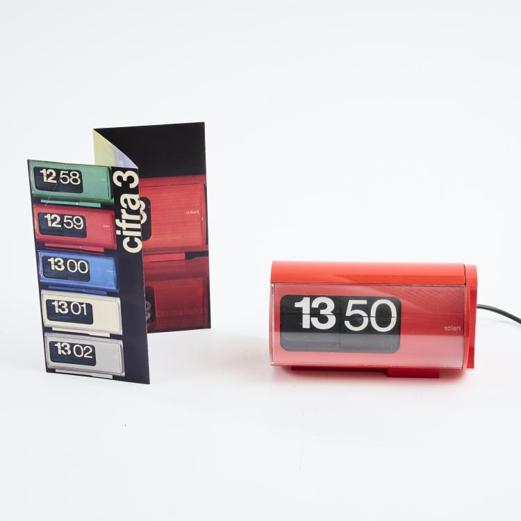 Bild 1 zu Objekt, 'Cifra 3' table clock, 1966, Gino Valle, Solari & C., Udine, 170A 197