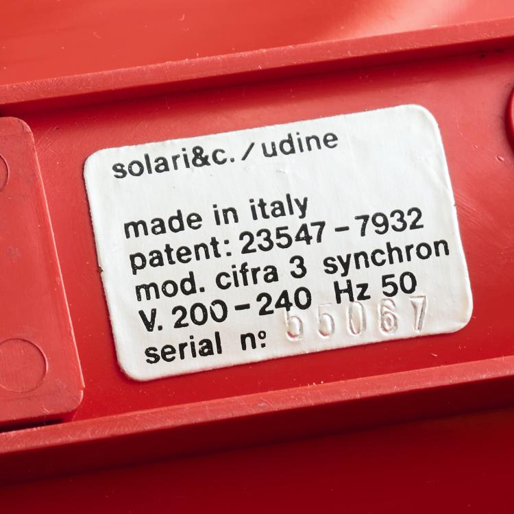 Bild 5 zu Objekt, 'Cifra 3' table clock, 1966, Gino Valle, Solari & C., Udine, 170A 197