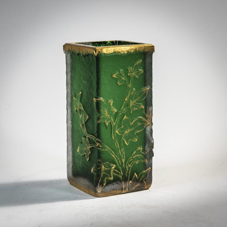 Hauptbild zu Objekt, Vase 'Je meurs o&ugrave; je m'attache', um 1892, Daum Fr&egrave;res, Nancy, 171A 19
