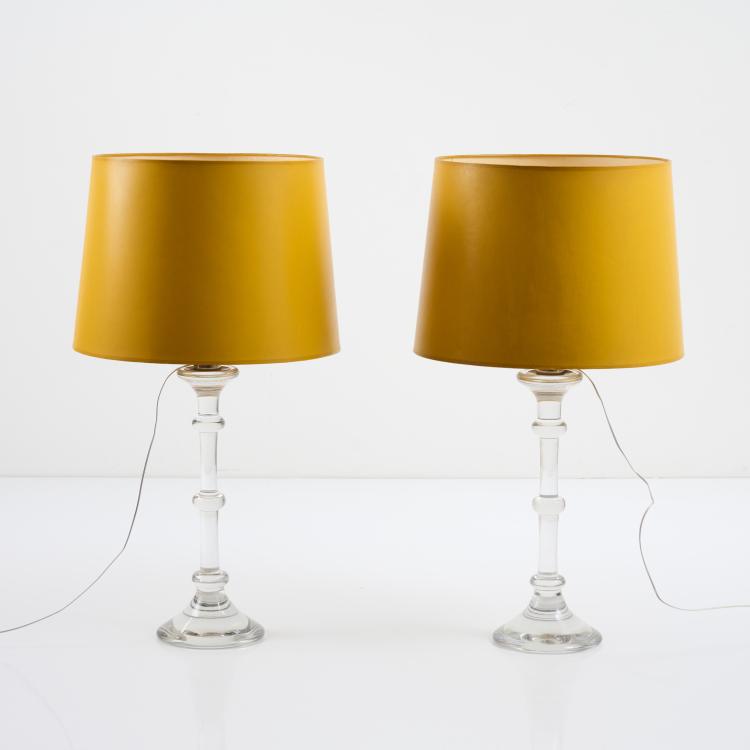 Hauptbild zu Objekt, Two 'Tiffany' table lights, 1969, Ingo Maurer, Design M, Maurer, Ingo, M&uuml;nchen; Val St. Lambert, 170B 331