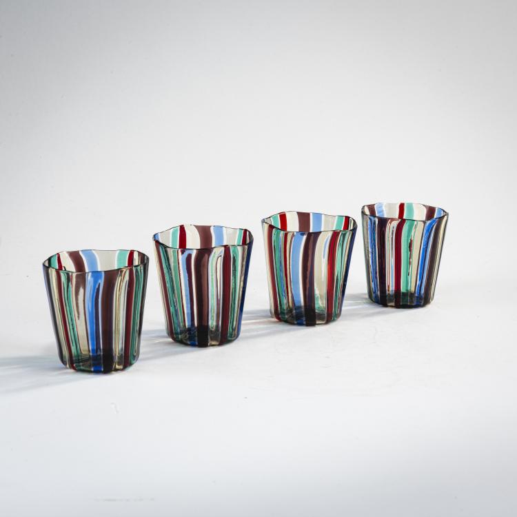 Bild 1 zu Objekt, Vier Becher 'A fasce', 1946/47, Gio Ponti, Venini & C., Murano, 170C 538