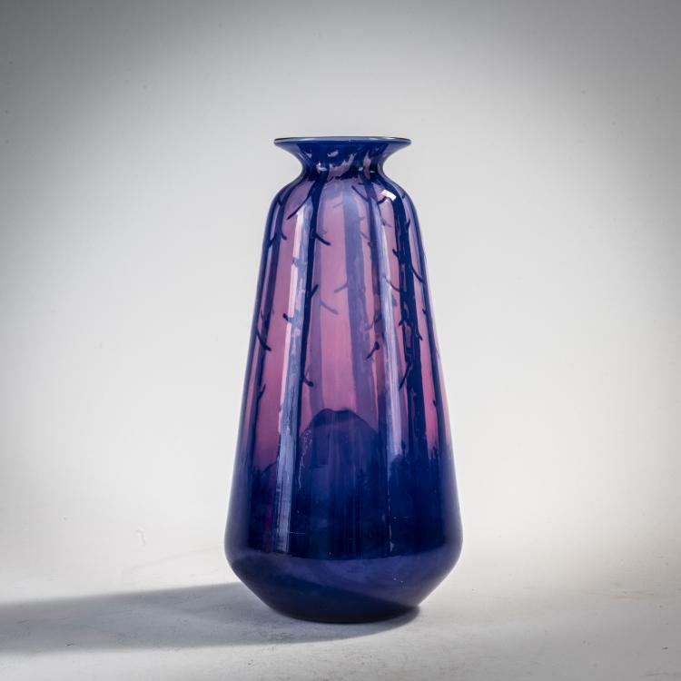 Hauptbild zu Objekt, Vase 'Diaskop', um 1900, Rheinische Glash&uuml;tten, K&ouml;ln-Ehrenfeld, 171A 284
