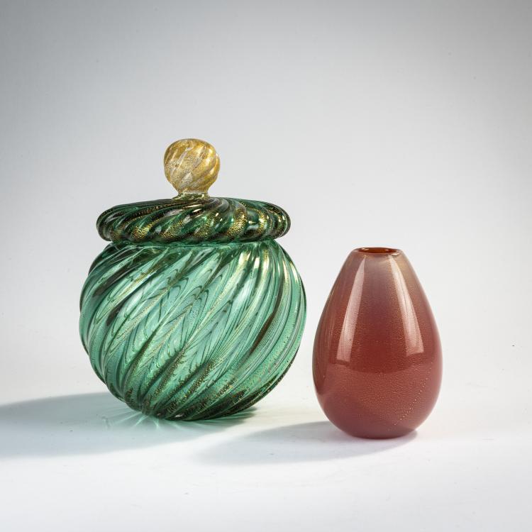 Hauptbild zu Objekt, Jar and vase, c. 1950, Archimede Seguso, Seguso, Archimede, Murano, 170C 654