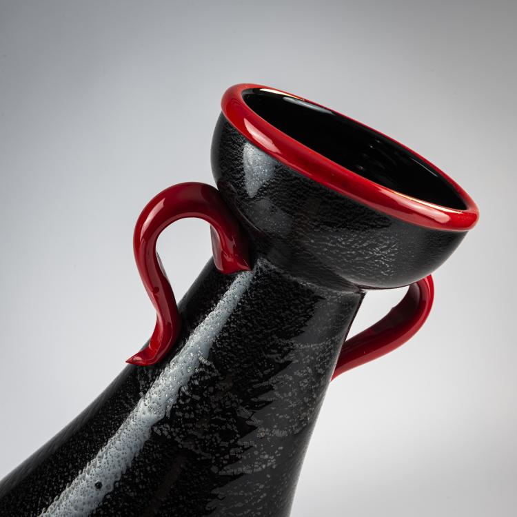 Bild 2 zu Objekt, 'Nero, rosso, argento' vase, c. 1932, Nason, Angelo, Murano, 170C 506